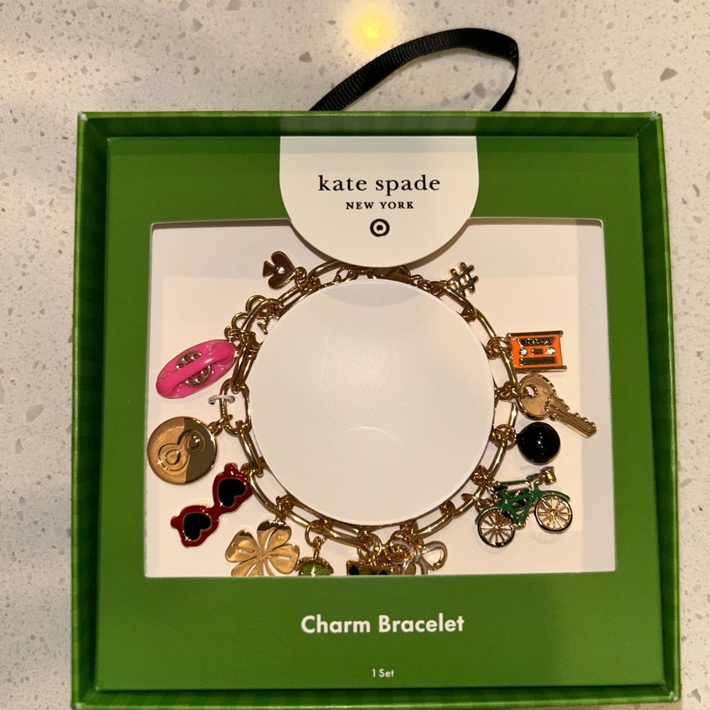 Mixed Novelty Chunky Charm Bracelet kate spade new york x Target Gold